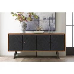 Coco Rustic Oak Wood and Leather Sideboard Cabinets by Armen Living -Armen Living Online Shop balsamico armen living sideboards buffet tables lccobubal 31 1000
