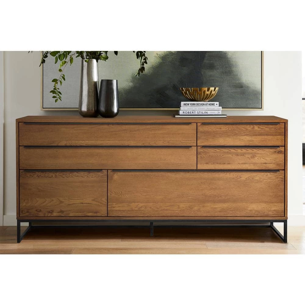 Nevada Rustic Oak Balsamico Wood Sideboard by Armen Living 11 Nevada Rustic Oak Balsamico Wood Sideboard by Armen Living - Image 9