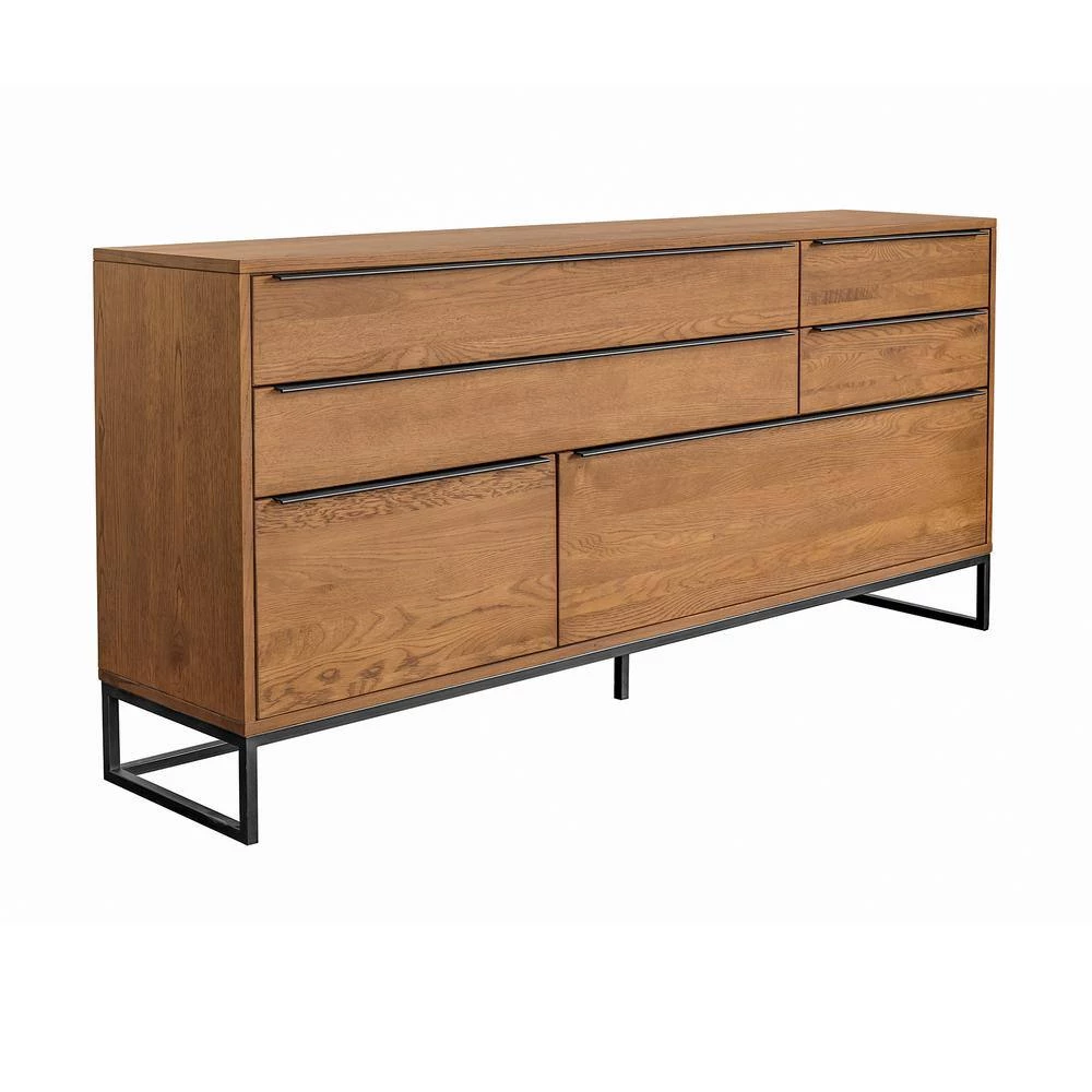 Nevada Rustic Oak Balsamico Wood Sideboard by Armen Living 5 Nevada Rustic Oak Balsamico Wood Sideboard by Armen Living - Image 3