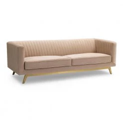 Liv Modern Beige Velvet Sofa by Armen Living -Armen Living Online Shop beige armen living sofas couches lclv3beige c3 1000
