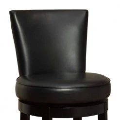 Boston 26 in. Black Bonded Leather and Black Wood Finish Swivel Bar Stool by Armen Living 9 Boston 26 in. Black Bonded Leather and Black Wood Finish Swivel Bar Stool by Armen Living -Armen Living Online Shop black armen living bar stools lc4044babl26 c3 1000