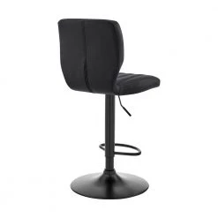 The Bardot 30-46 in. H Adjustable Black Faux Leather Swivel Bar Stool by Armen Living -Armen Living Online Shop black armen living bar stools lcbabablbl 1f 1000