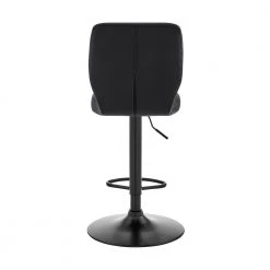 The Bardot 30-46 in. H Adjustable Black Faux Leather Swivel Bar Stool by Armen Living -Armen Living Online Shop black armen living bar stools lcbabablbl 44 1000