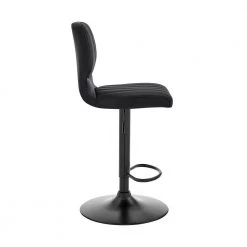 The Bardot 30-46 in. H Adjustable Black Faux Leather Swivel Bar Stool by Armen Living -Armen Living Online Shop black armen living bar stools lcbabablbl 4f 1000