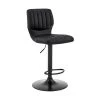 The Bardot 30-46 in. H Adjustable Black Faux Leather Swivel Bar Stool by Armen Living -Armen Living Online Shop black armen living bar stools lcbabablbl 64 1000
