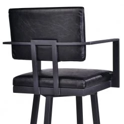 Balboa 26 in. Black Swivel Bar Stool by Armen Living -Armen Living Online Shop black armen living bar stools lcbbarbablvb26 44 1000
