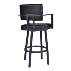 Balboa 26 in. Black Swivel Bar Stool by Armen Living -Armen Living Online Shop black armen living bar stools lcbbarbablvb26 4f 1000
