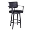 Balboa 26 in. Black Swivel Bar Stool by Armen Living -Armen Living Online Shop black armen living bar stools lcbbarbablvb26 64 1000