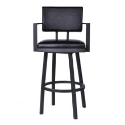 Balboa 26 in. Black Swivel Bar Stool by Armen Living -Armen Living Online Shop black armen living bar stools lcbbarbablvb26 c3 1000