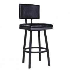 Balboa 26 in. Black Swivel Bar Stool by Armen Living