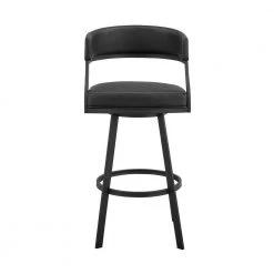 Saturn 35 in. Black Metal Bar Stool with Faux Leather Seat by Armen Living 13 Saturn 35 in. Black Metal Bar Stool with Faux Leather Seat by Armen Living -Armen Living Online Shop black armen living bar stools lcsnbablkbl26 c3 1000