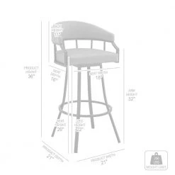 Valerie 36 in. Slate Grey Metal Bar Stool with Faux Leather Seat by Armen Living 19 Valerie 36 in. Slate Grey Metal Bar Stool with Faux Leather Seat by Armen Living -Armen Living Online Shop black armen living bar stools lcvlbambgr26 31 1000