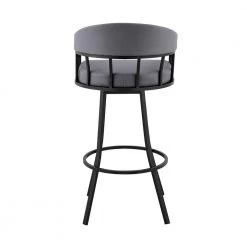 Valerie 36 in. Slate Grey Metal Bar Stool with Faux Leather Seat by Armen Living 16 Valerie 36 in. Slate Grey Metal Bar Stool with Faux Leather Seat by Armen Living -Armen Living Online Shop black armen living bar stools lcvlbambgr26 44 1000