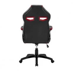 Aspect Black and Red Upholstery Black Finish Faux Leather Gaming Chair with Arms and Lumbar Support by Armen Living -Armen Living Online Shop black armen living gaming chairs lcasgcrdblk 66 1000