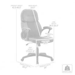 Bender Black and Gray Upholstery Black Finish Faux Leather Gaming Chair with Arms by Armen Living -Armen Living Online Shop black armen living gaming chairs lcbegcgryblk 44 1000