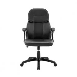 Bender Black and Gray Upholstery Black Finish Faux Leather Gaming Chair with Arms by Armen Living -Armen Living Online Shop black armen living gaming chairs lcbegcgryblk c3 1000
