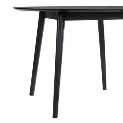 Arcadia 48 in. Black Wood Round 4-Seat Dining Table by Armen Living -Armen Living Online Shop black armen living kitchen dining tables lcardibl48 4f 1000