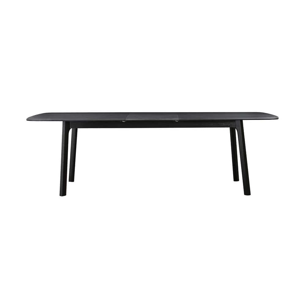 Holland 98 in. Rectangle Black Oak Wood Top Dining Table (Seats 8) by Armen Living 3 Holland 98 in. Rectangle Black Oak Wood Top Dining Table (Seats 8) by Armen Living
