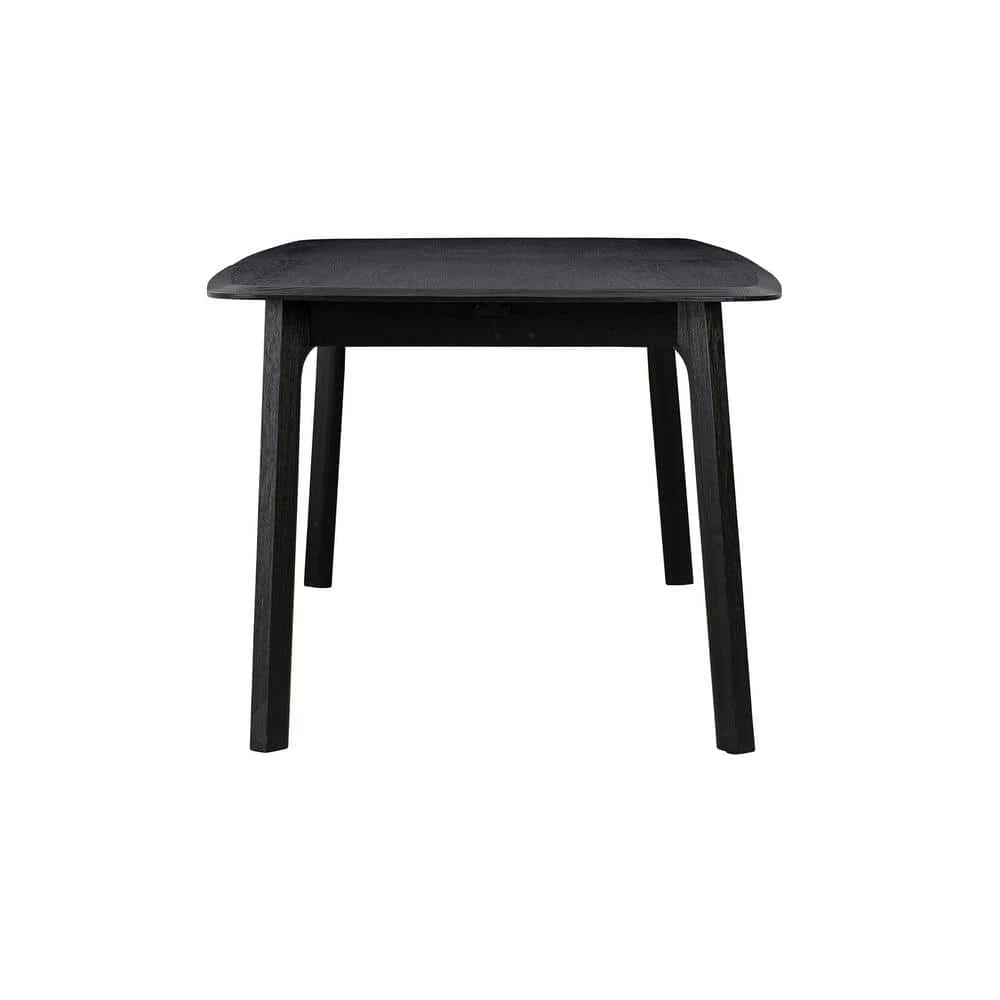Holland 98 in. Rectangle Black Oak Wood Top Dining Table (Seats 8) by Armen Living 4 Holland 98 in. Rectangle Black Oak Wood Top Dining Table (Seats 8) by Armen Living - Image 2