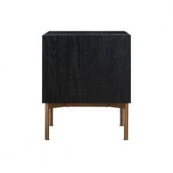 Carnaby 2-Drawer Black Nightstand 21 in. H x 17 in. W x 24 in. D by Armen Living -Armen Living Online Shop black armen living nightstands lccflabl 1f 1000