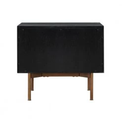 Carnaby 2-Drawer Black Nightstand 21 in. H x 17 in. W x 24 in. D by Armen Living -Armen Living Online Shop black armen living nightstands lccflabl 44 1000