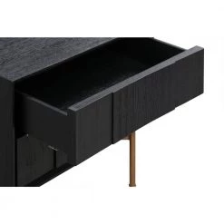 Carnaby 2-Drawer Black Nightstand 21 in. H x 17 in. W x 24 in. D by Armen Living -Armen Living Online Shop black armen living nightstands lccflabl 76 1000