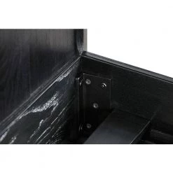 Carnaby Black 79 in. W Brushed Oak Frame King Platform Bed by Armen Living -Armen Living Online Shop black armen living platform beds lccfbdblkg 76 1000