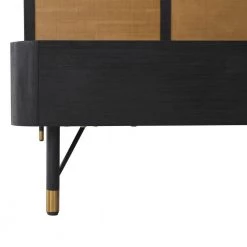 Saratoga 63 in. W Black Queen Acacia Wood Frame Platform Bed by Armen Living -Armen Living Online Shop black armen living platform beds lcsrbdblqn 44 1000