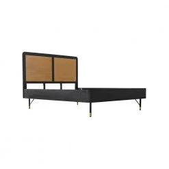 Saratoga 63 in. W Black Queen Acacia Wood Frame Platform Bed by Armen Living -Armen Living Online Shop black armen living platform beds lcsrbdblqn c3 1000