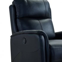Wolfe Black Genuine Leather Contemporary Recliner by Armen Living -Armen Living Online Shop black armen living recliners lcwo1blk 44 1000