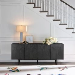 Holland Black 4-Door Sideboard Buffet by Armen Living -Armen Living Online Shop black armen living sideboards buffet tables lchnbublk 31 1000