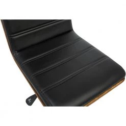 Bowie 31 in. Black Faux Leather and Chrome Finish Mid-Century Office Chair by Armen Living -Armen Living Online Shop black armen living task chairs lcboofchblack 76 1000