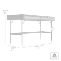 Saratoga 57 in. Rectangle Black Acacia 2-Drawer Writing Desk with Rattan by Armen Living -Armen Living Online Shop black armen living writing desks lcsrdebl 4f 1000