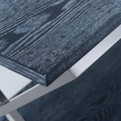 Westlake Black 3-Tier Console Table with Brushed Stainless Steel Frame by Armen Living -Armen Living Online Shop black brushed stainless steel armen living console tables lcpdcnblbs 44 1000