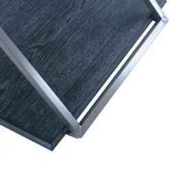 Westlake Black Veneer End Table with Brushed Stainless Steel Frame by Armen Living -Armen Living Online Shop black brushed stainless steel armen living end side tables lcpdlablbs 1f 1000