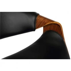 Butterfly 25-33 in. Black Faux Leather and Chrome Finish Adjustable Swivel Bar Stool by Armen Living -Armen Living Online Shop black chrome armen living bar stools lcbubawabl fa 1000