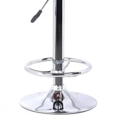 Java Bar Stool in Chrome with Walnut wood and Black Pu upholstery by Armen Living -Armen Living Online Shop black chrome walnut armen living bar stools lcjabablkwa 4f 1000