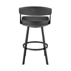 Chelsea 38 in. Black Metal Bar Stool with Faux Leather Seat by Armen Living 16 Chelsea 38 in. Black Metal Bar Stool with Faux Leather Seat by Armen Living -Armen Living Online Shop black finish paint frame armen living bar stools lccsbablbl30 44 1000