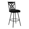 Dover 26 in. Counter Height Bar Stool in Matte Black and Black Faux Leather by Armen Living 2 Dover 26 in. Counter Height Bar Stool in Matte Black and Black Faux Leather by Armen Living -Armen Living Online Shop black matte black armen living bar stools lcdobambbl26 64 1000