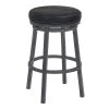 Tilden 30 in. Bar Height Metal Swivel Backless Bar Stool in Ford Black Faux Leather and Mineral by Armen Living -Armen Living Online Shop black mineral armen living bar stools lctibamfbl30 64 1000
