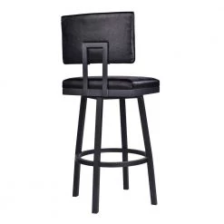 Balboa 30 in. Black Swivel Bar Stool by Armen Living -Armen Living Online Shop black powder coated finish armen living bar stools lcbbbablvb30 4f 1000