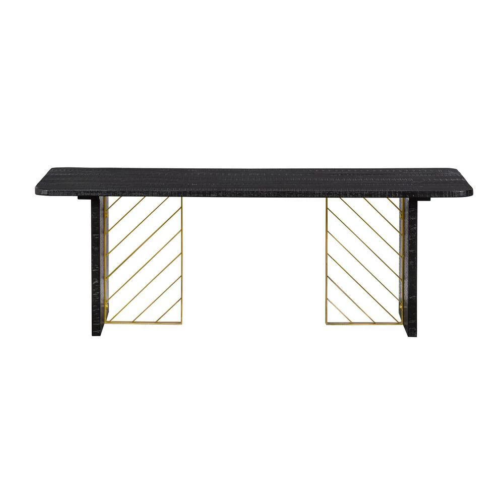 Monaco 24 in. Black/Red Medium Rectangle Wood Coffee Table by Armen Living 5 Monaco 24 in. Black/Red Medium Rectangle Wood Coffee Table by Armen Living - Image 3