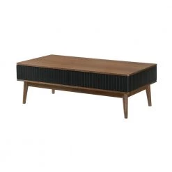 Amigo Black Veneer and Walnut Wood Coffee Table by Armen Living 14 Amigo Black Veneer and Walnut Wood Coffee Table by Armen Living -Armen Living Online Shop black walnut armen living coffee tables lcagcowa 1f 1000