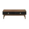 Amigo Black Veneer and Walnut Wood Coffee Table by Armen Living -Armen Living Online Shop black walnut armen living coffee tables lcagcowa 64 1000