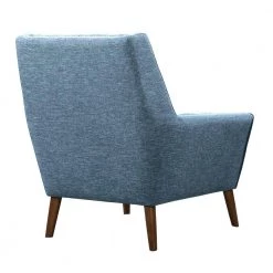 Cobra Blue Linen and Walnut Legs Mid-Century Modern Accent Chair by Armen Living -Armen Living Online Shop blue armen living accent chairs lcco1bl 4f 1000