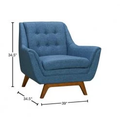 Janson Blue Fabric Sofa Chair by Armen Living -Armen Living Online Shop blue armen living accent chairs lcjo1blue 40 1000