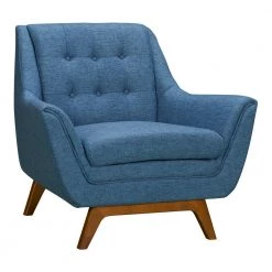 Janson Blue Fabric Sofa Chair by Armen Living