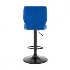The Bardot 25-33 in. H Adjustable Blue Faux Leather Swivel Bar Stool by Armen Living -Armen Living Online Shop blue armen living bar stools lcbabablblue 44 1000