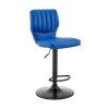 The Bardot 25-33 in. H Adjustable Blue Faux Leather Swivel Bar Stool by Armen Living -Armen Living Online Shop blue armen living bar stools lcbabablblue 64 1000