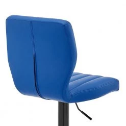 The Bardot 25-33 in. H Adjustable Blue Faux Leather Swivel Bar Stool by Armen Living -Armen Living Online Shop blue armen living bar stools lcbabablblue 76 1000